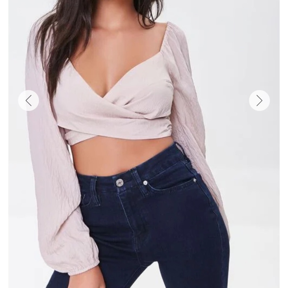 Forever 21 Surplice cropped top